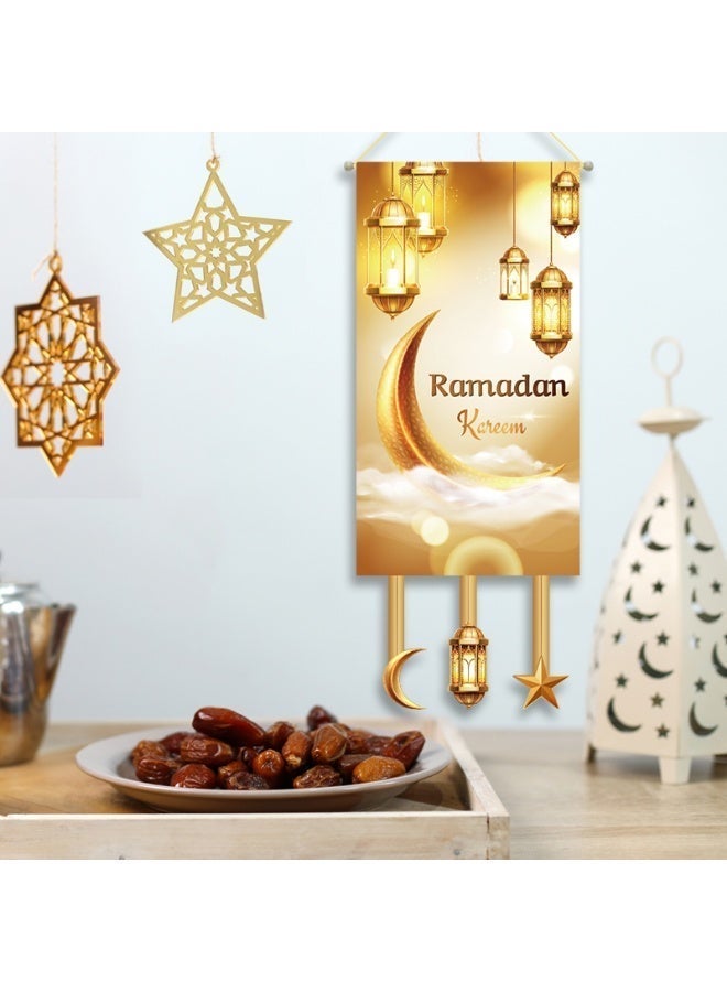 Ramadan Hanging Flag with Balloons Decoration Set – Festive Party Decor for Ramadan & Eid Celebration - Image 2